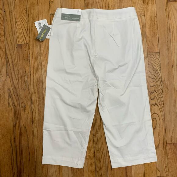 Liz Claiborne white petite Audra cropped pants - Picture 3 of 7
